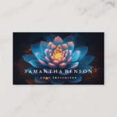 Elegant Lotus Flower Logo Yoga Visitekaartje (Voorkant)