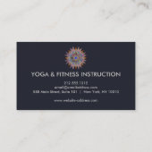 Elegant Lotus Flower Logo Yoga Visitekaartje (Achterkant)