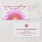 Elegant Lotus Flower Logo Yoga Visitekaartje (Voorkant / Achterkant)