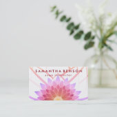 Elegant Lotus Flower Logo Yoga Visitekaartje (Staand voorkant)