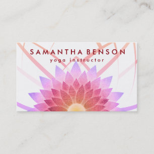 Elegant Lotus Flower Logo Yoga Visitekaartje