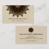 Elegant Lotus Flower Logo Yoga Visitekaartje (Voorkant / Achterkant)