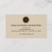 Elegant Lotus Flower Logo Yoga Visitekaartje (Achterkant)