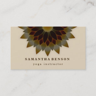 Elegant Lotus Flower Logo Yoga Visitekaartje