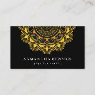 Elegant Lotus Flower Logo Yoga Visitekaartje