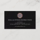 Elegant Lotus Flower Logo Yoga Visitekaartje (Achterkant)