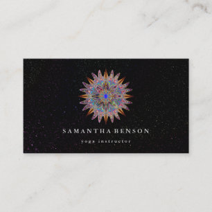 Elegant Lotus Flower Logo Yoga Visitekaartje