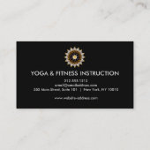 Elegant Lotus Flower Logo Yoga Visitekaartje (Achterkant)