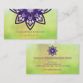 Elegant Lotus Flower Logo Yoga Visitekaartje (Voorkant / Achterkant)