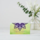 Elegant Lotus Flower Logo Yoga Visitekaartje (Staand voorkant)