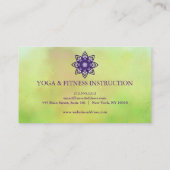 Elegant Lotus Flower Logo Yoga Visitekaartje (Achterkant)