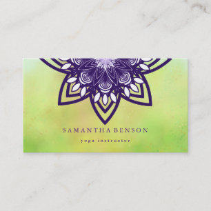 Elegant Lotus Flower Logo Yoga Visitekaartje