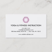 Elegant Lotus Flower Logo Yoga Visitekaartje (Achterkant)