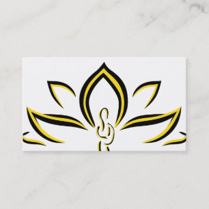 Elegant Lotus Flower Logo Yoga Visitekaartje