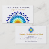 Elegant Lotus Flower Logo Yoga Visitekaartje (Voorkant / Achterkant)