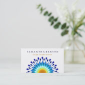 Elegant Lotus Flower Logo Yoga Visitekaartje (Staand voorkant)