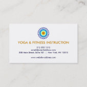 Elegant Lotus Flower Logo Yoga Visitekaartje (Achterkant)