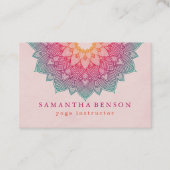 Elegant Lotus Flower Logo Yoga Visitekaartje (Voorkant)