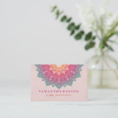 Elegant Lotus Flower Logo Yoga Visitekaartje (Staand voorkant)