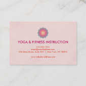 Elegant Lotus Flower Logo Yoga Visitekaartje (Achterkant)