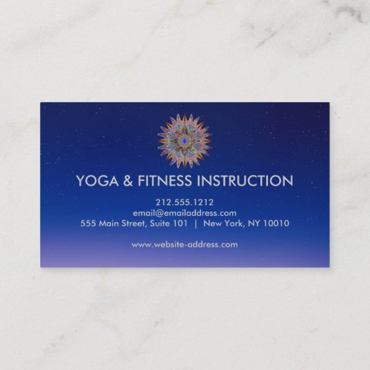 Elegant Lotus Flower Logo Yoga Visitekaartje (Achterkant)