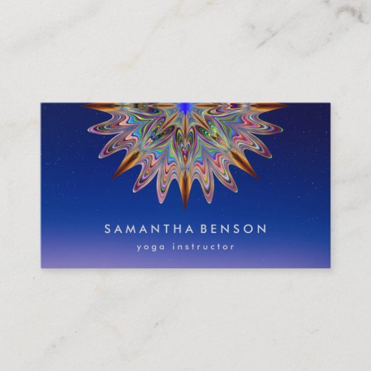 Elegant Lotus Flower Logo Yoga Visitekaartje (Voorkant)