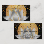 Elegant Lotus Flower Logo Yoga Visitekaartje (Voorkant / Achterkant)
