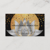 Elegant Lotus Flower Logo Yoga Visitekaartje (Achterkant)