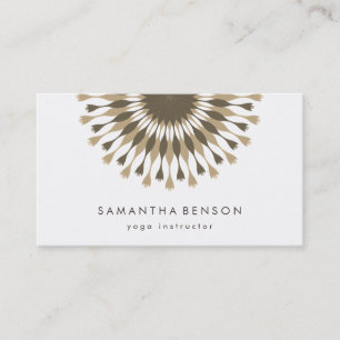 Elegant Lotus Flower Logo Yoga Visitekaartje