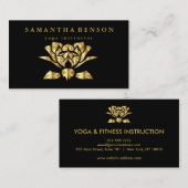 Elegant Lotus Flower Logo Yoga Visitekaartje (Voorkant / Achterkant)