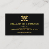 Elegant Lotus Flower Logo Yoga Visitekaartje (Achterkant)