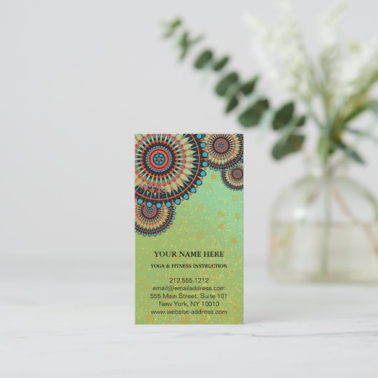 Elegant Lotus Flower Logo Yoga Visitekaartje (Staand voorkant)