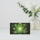 Elegant Lotus Flower Logo Yoga Visitekaartje (Staand voorkant)