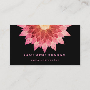 Elegant Lotus Flower Logo Yoga Visitekaartje