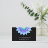 Elegant Lotus Flower Logo Yoga Visitekaartje (Staand voorkant)