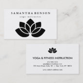 Elegant Lotus Flower Logo Yoga Visitekaartje (Voorkant / Achterkant)