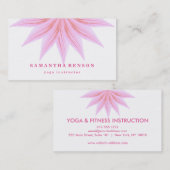 Elegant Lotus Flower Logo Yoga Visitekaartje (Voorkant / Achterkant)