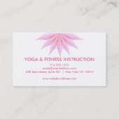 Elegant Lotus Flower Logo Yoga Visitekaartje (Achterkant)