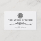 Elegant Lotus Flower Logo Yoga Visitekaartje (Achterkant)