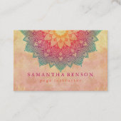 Elegant Lotus Flower Logo Yoga Visitekaartje (Voorkant)