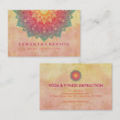 Elegant Lotus Flower Logo Yoga Visitekaartje (Voorkant / Achterkant)