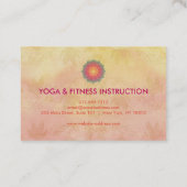 Elegant Lotus Flower Logo Yoga Visitekaartje (Achterkant)