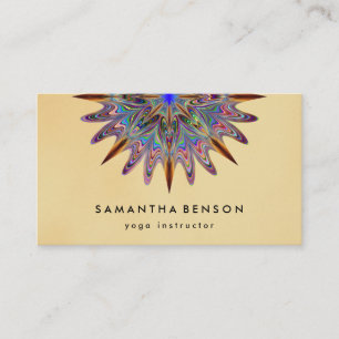 Elegant Lotus Flower Logo Yoga Visitekaartje