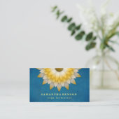 Elegant Lotus Flower Logo Yoga Visitekaartje (Staand voorkant)