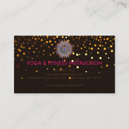 Elegant Lotus Flower Logo Yoga Visitekaartje (Achterkant)