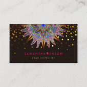 Elegant Lotus Flower Logo Yoga Visitekaartje (Voorkant)