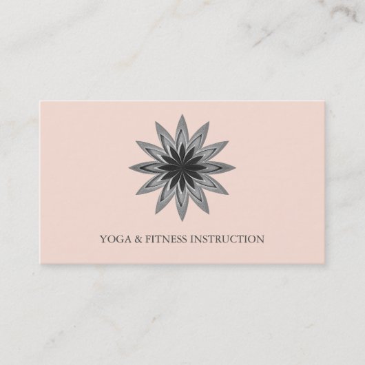 Elegant Lotus Flower Logo Yoga Visitekaartje (Voorkant)