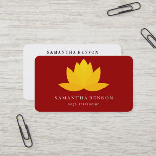 Elegant Lotus Flower Logo Yoga Visitekaartje