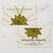 Elegant Lotus Flower Logo Yoga Visitekaartje (Voorkant / Achterkant)