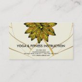 Elegant Lotus Flower Logo Yoga Visitekaartje (Achterkant)
